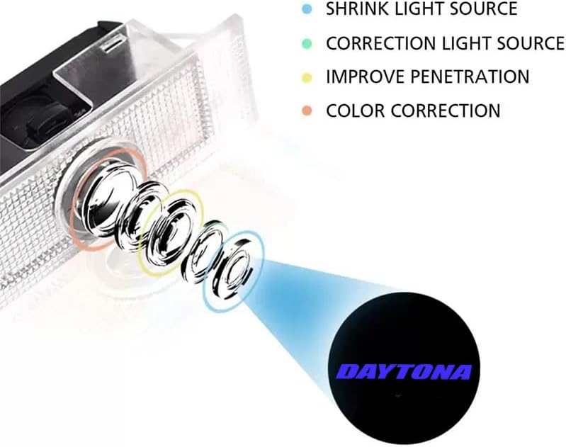 JUNMEI Never Fade Door Light Led Logo for Dodge Charger Daytona Hellcat Projector Ghost Shadow Puddle Courtesy Step Lights (BLUE) - Image 3